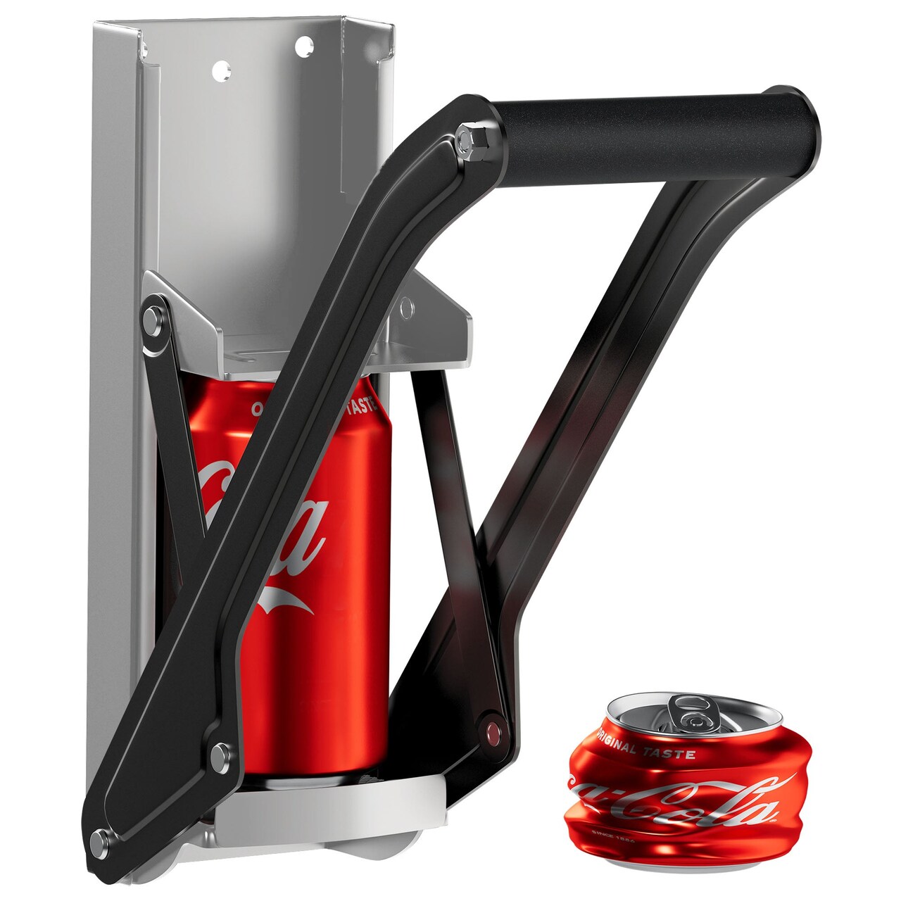Can Crushers for Recycling - Heavy Duty Aluminum Can Crusher Wall Mounted - Soda and Beer Can Smasher with Bottle Opener - For 12 and 16 oz. Cans